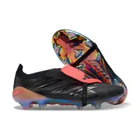 Chuteira Campo Adidas Predator Tongue 26 Elite FG Preto e Vermelho - imagem 4