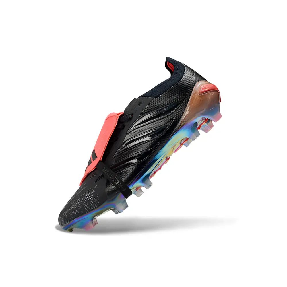 Chuteira Campo Adidas Predator Tongue 26 Elite FG Preto e Vermelho