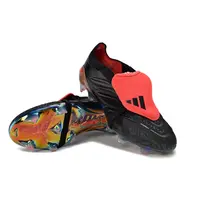 Chuteira Campo Adidas Predator Tongue 26 Elite FG Preto e Vermelho - imagem 2