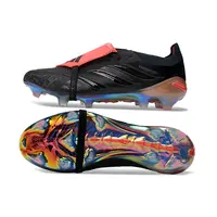Chuteira Campo Adidas Predator Tongue 26 Elite FG Preto e Vermelho - imagem 6