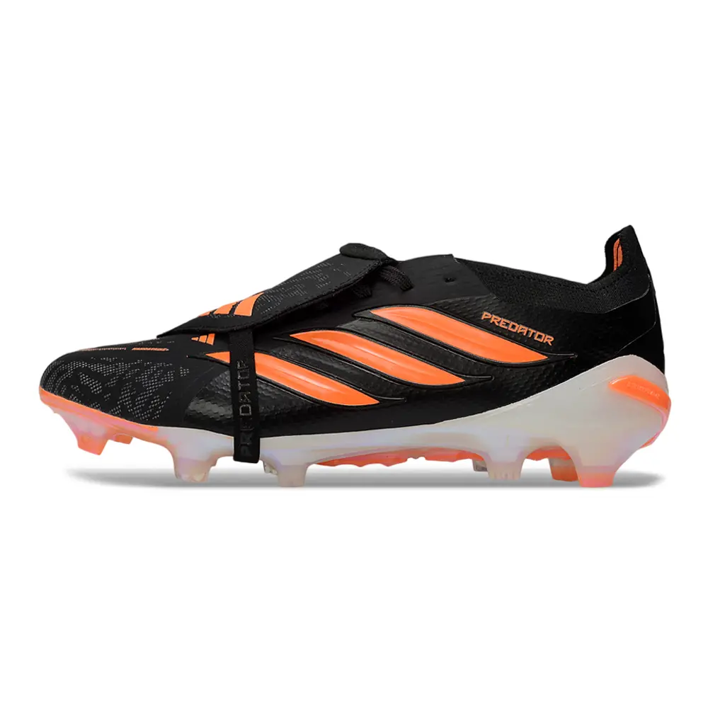 Chuteira Campo Adidas Predator Tongue 26 Elite FG Preto e Laranja