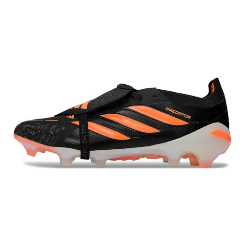Chuteira Campo Adidas Predator Tongue 26 Elite FG Preto e Laranja