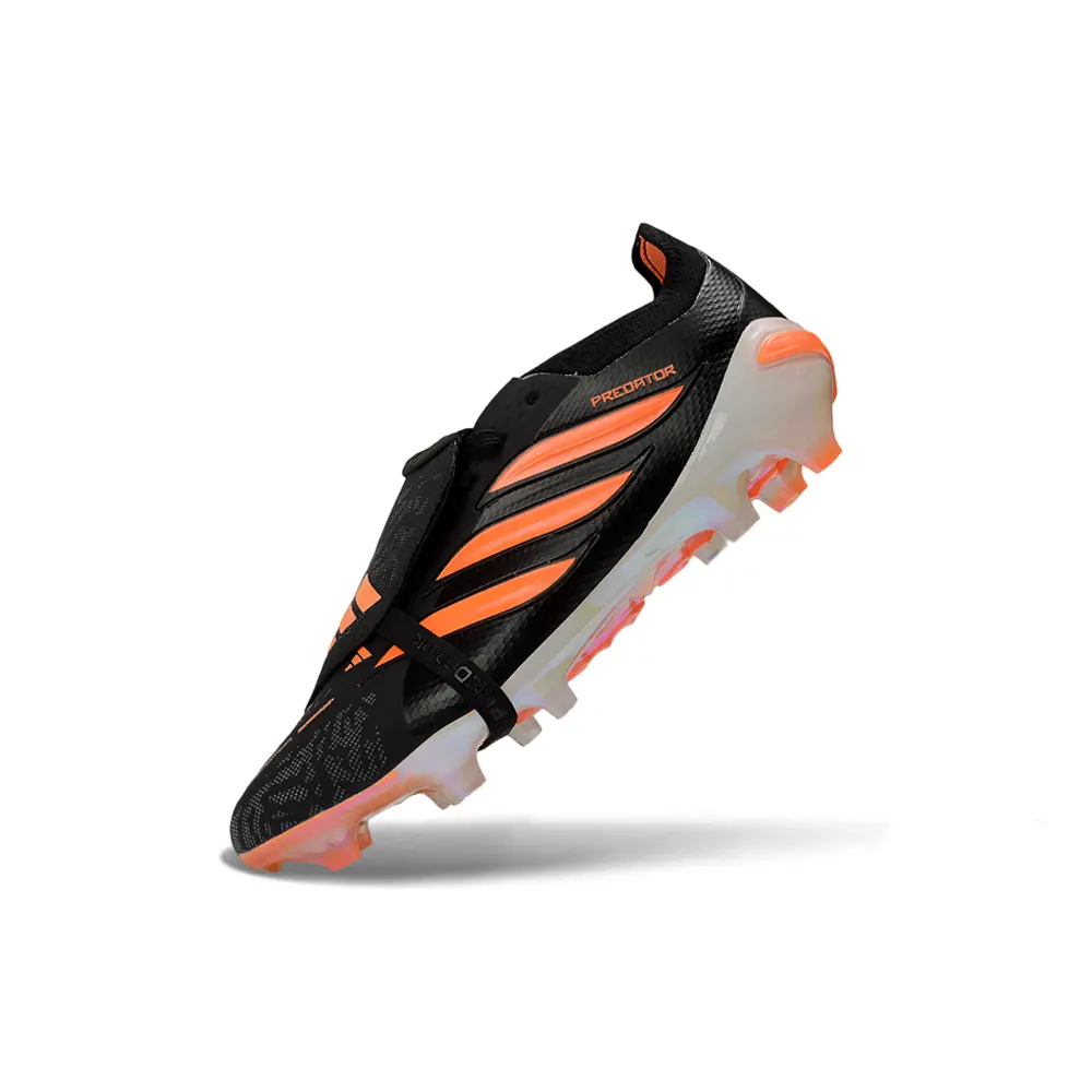 Chuteira Campo Adidas Predator Tongue 26 Elite FG Preto e Laranja