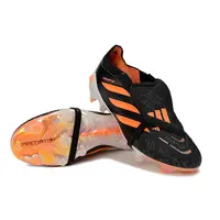 Chuteira Campo Adidas Predator Tongue 26 Elite FG Preto e Laranja - imagem 2