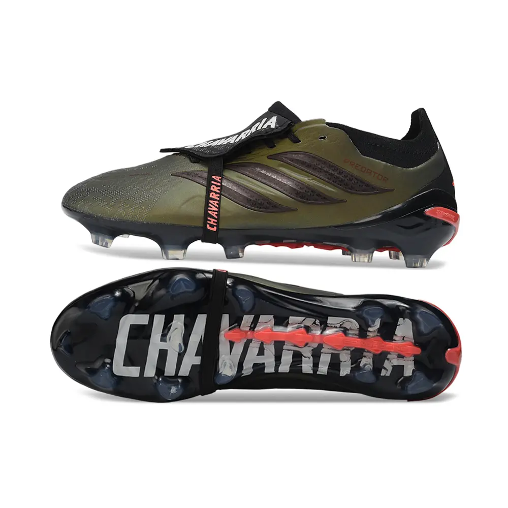 Chuteira Campo Adidas Predator Tongue 26 Elite FG Verde Militar e Preto