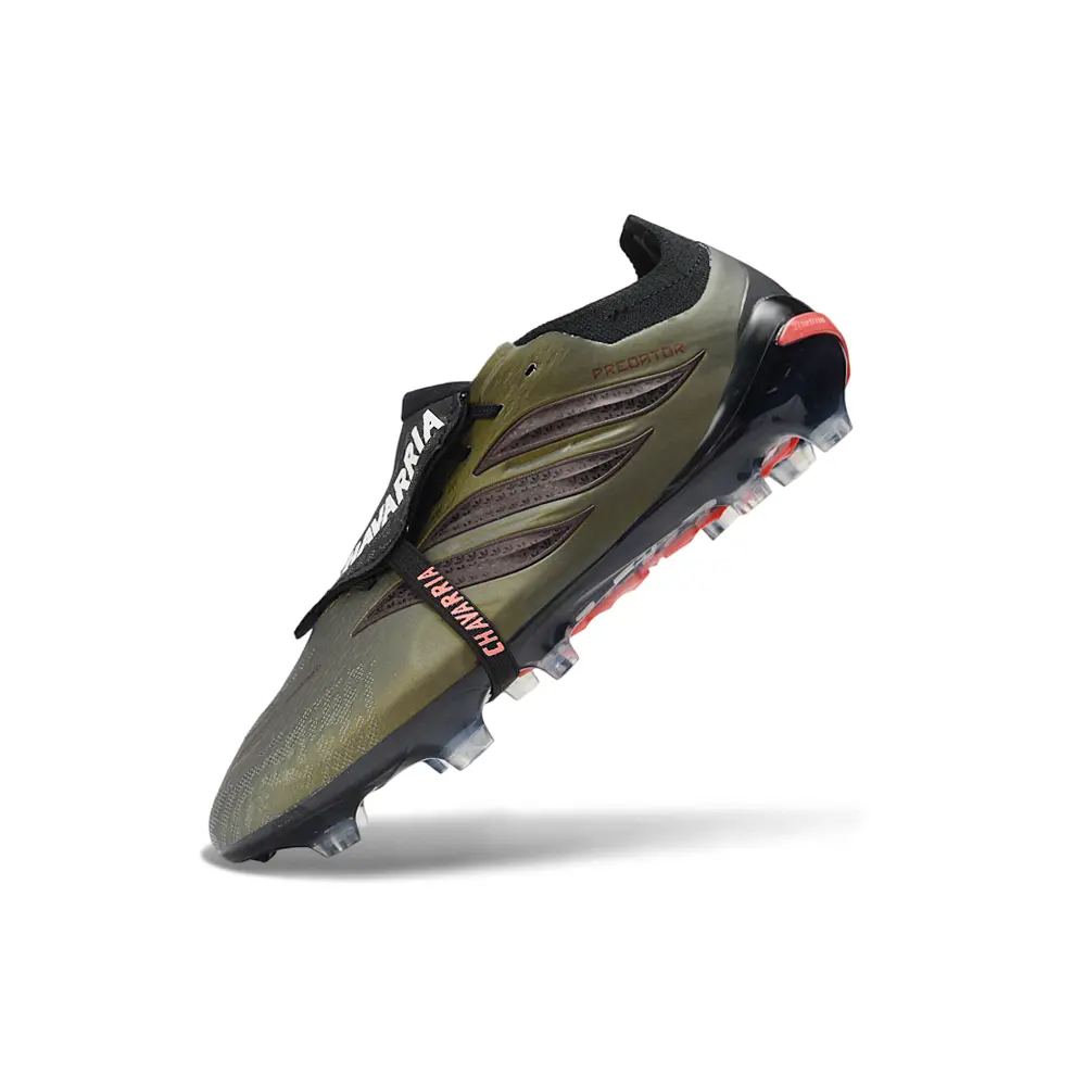 Chuteira Campo Adidas Predator Tongue 26 Elite FG Verde Militar e Preto