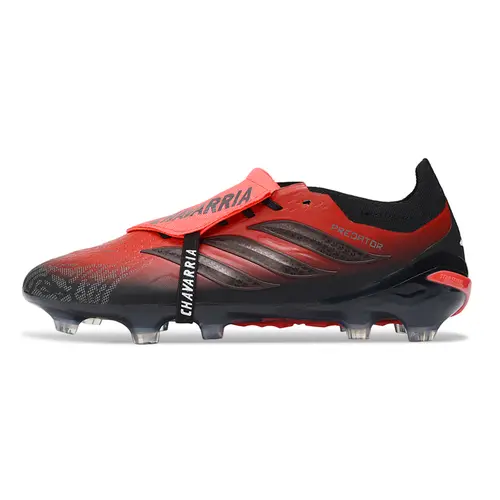 Chuteira Campo Adidas Predator Tongue 26 Elite FG Vermelho e Preto
