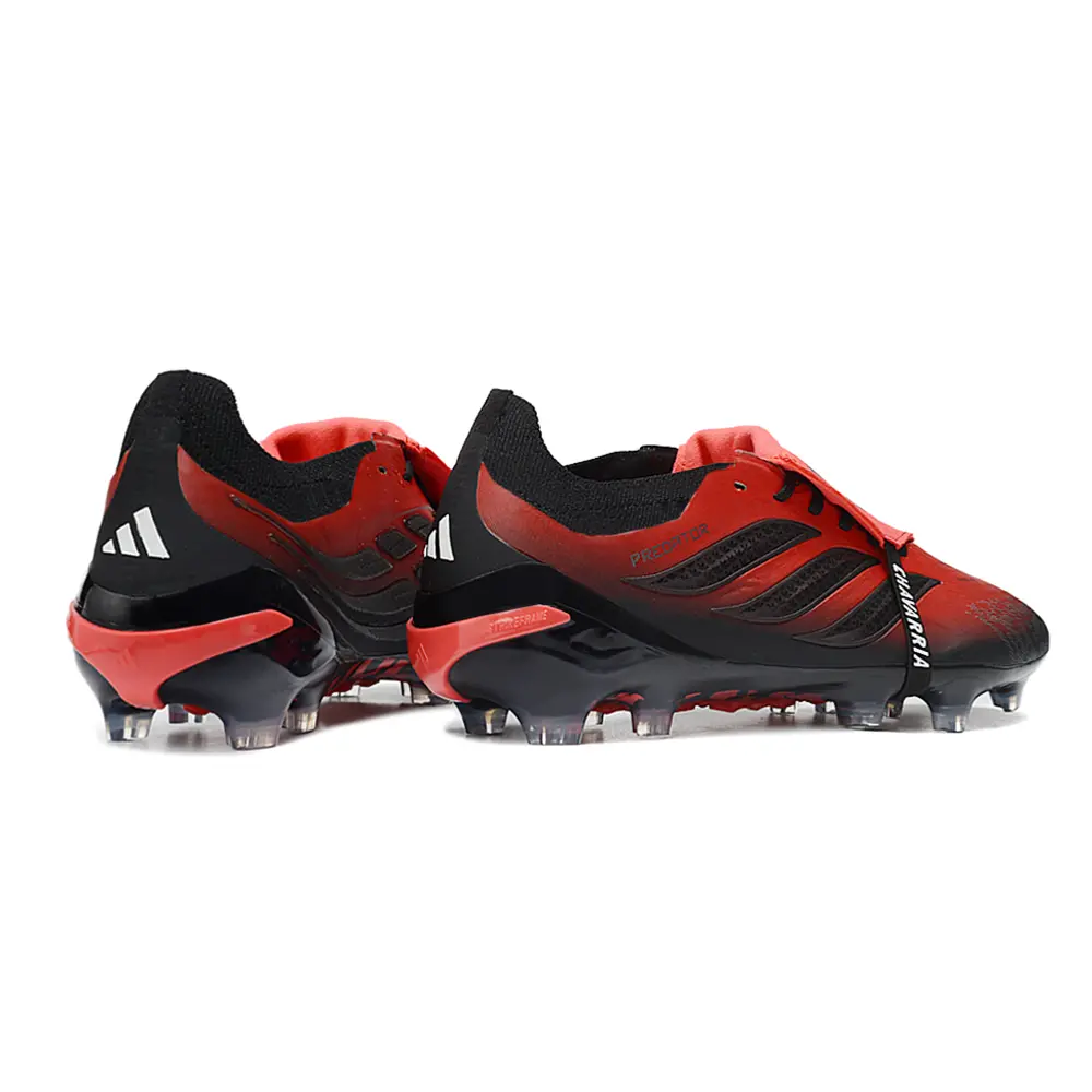 Chuteira Campo Adidas Predator Tongue 26 Elite FG Vermelho e Preto