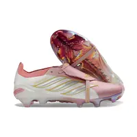 Chuteira Campo Adidas Predator Tongue 26 Elite FG Rosa e Dourado - imagem 4