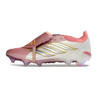 Chuteira Campo Adidas Predator Tongue 26 Elite FG Rosa e Dourado - imagem 1