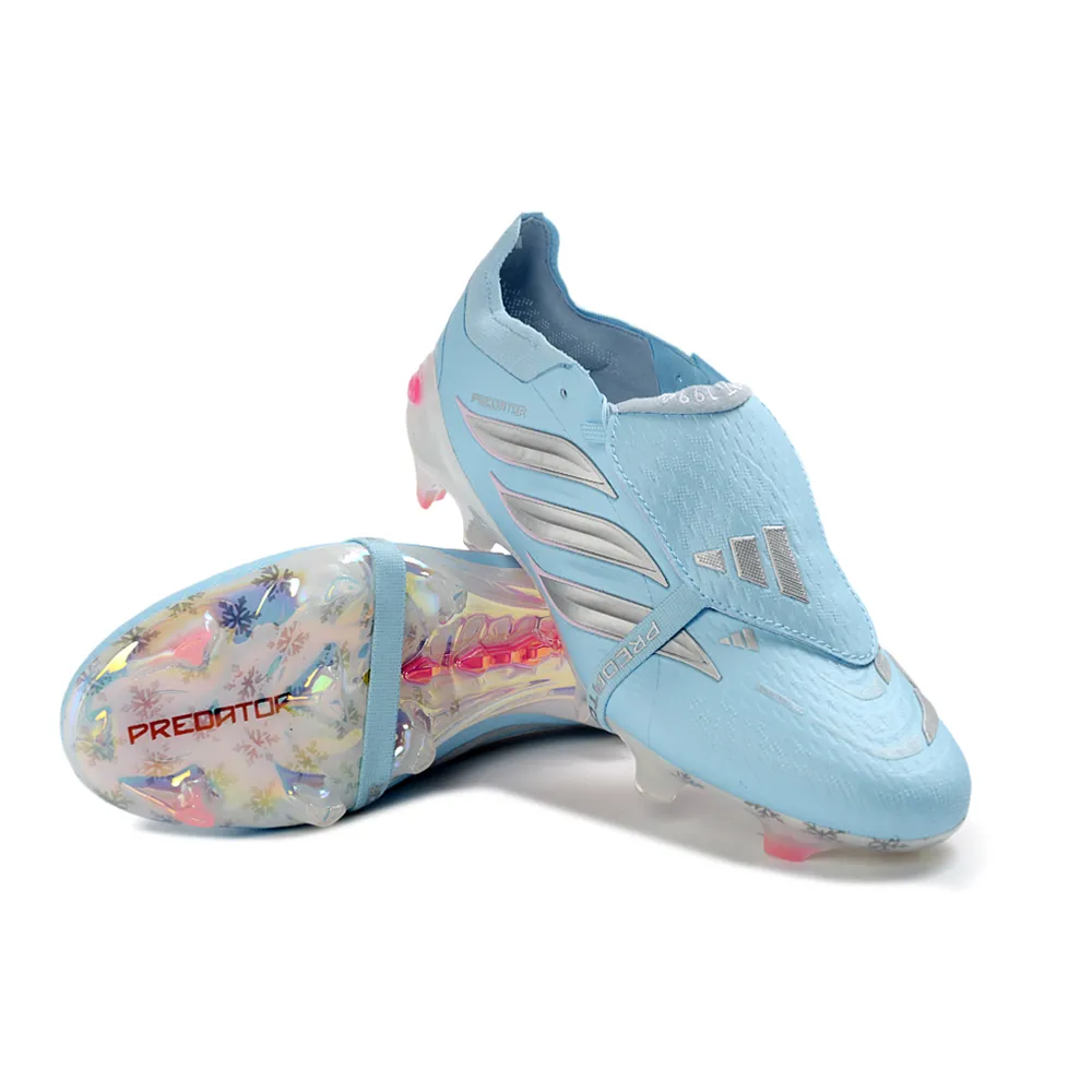 Chuteira Campo Adidas Predator Tongue 26 Elite FG Azul, Prata e Rosa