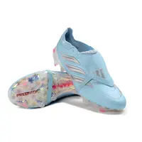 Chuteira Campo Adidas Predator Tongue 26 Elite FG Azul, Prata e Rosa - imagem 5