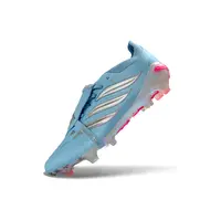 Chuteira Campo Adidas Predator Tongue 26 Elite FG Azul, Prata e Rosa - imagem 4