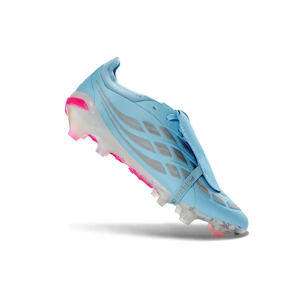 Chuteira Campo Adidas Predator Tongue 26 Elite FG Azul, Prata e Rosa