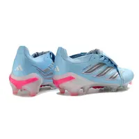 Chuteira Campo Adidas Predator Tongue 26 Elite FG Azul, Prata e Rosa - imagem 6