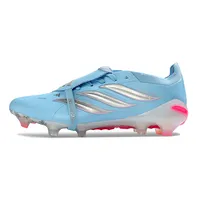 Chuteira Campo Adidas Predator Tongue 26 Elite FG Azul, Prata e Rosa - imagem 1