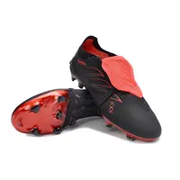 Chuteira Campo Adidas Predator Tongue 26 Elite FG Preto Fosco e Vermelho - imagem 5