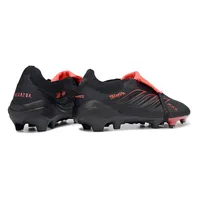 Chuteira Campo Adidas Predator Tongue 26 Elite FG Preto Fosco e Vermelho - imagem 6