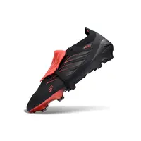 Chuteira Campo Adidas Predator Tongue 26 Elite FG Preto Fosco e Vermelho - imagem 4