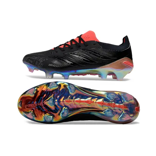 Chuteira Campo Adidas Predator 26 Elite FG Preto e Vermelho