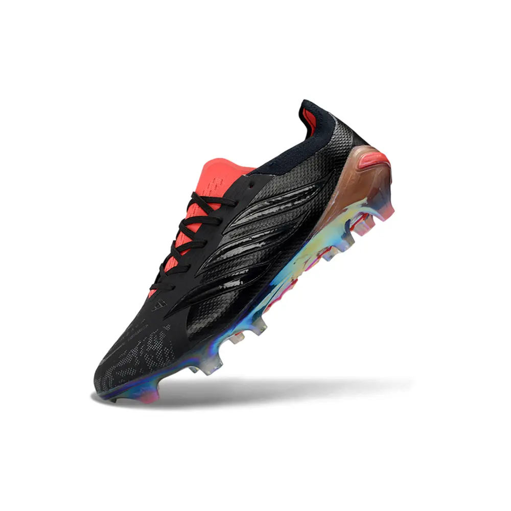 Chuteira Campo Adidas Predator 26 Elite FG Preto e Vermelho