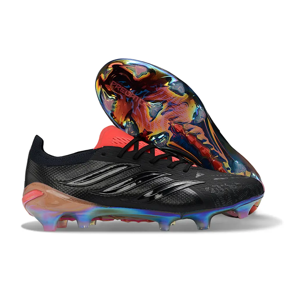 Chuteira Campo Adidas Predator 26 Elite FG Preto e Vermelho