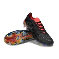Chuteira Campo Adidas Predator 26 Elite FG Preto e Vermelho - imagem 5
