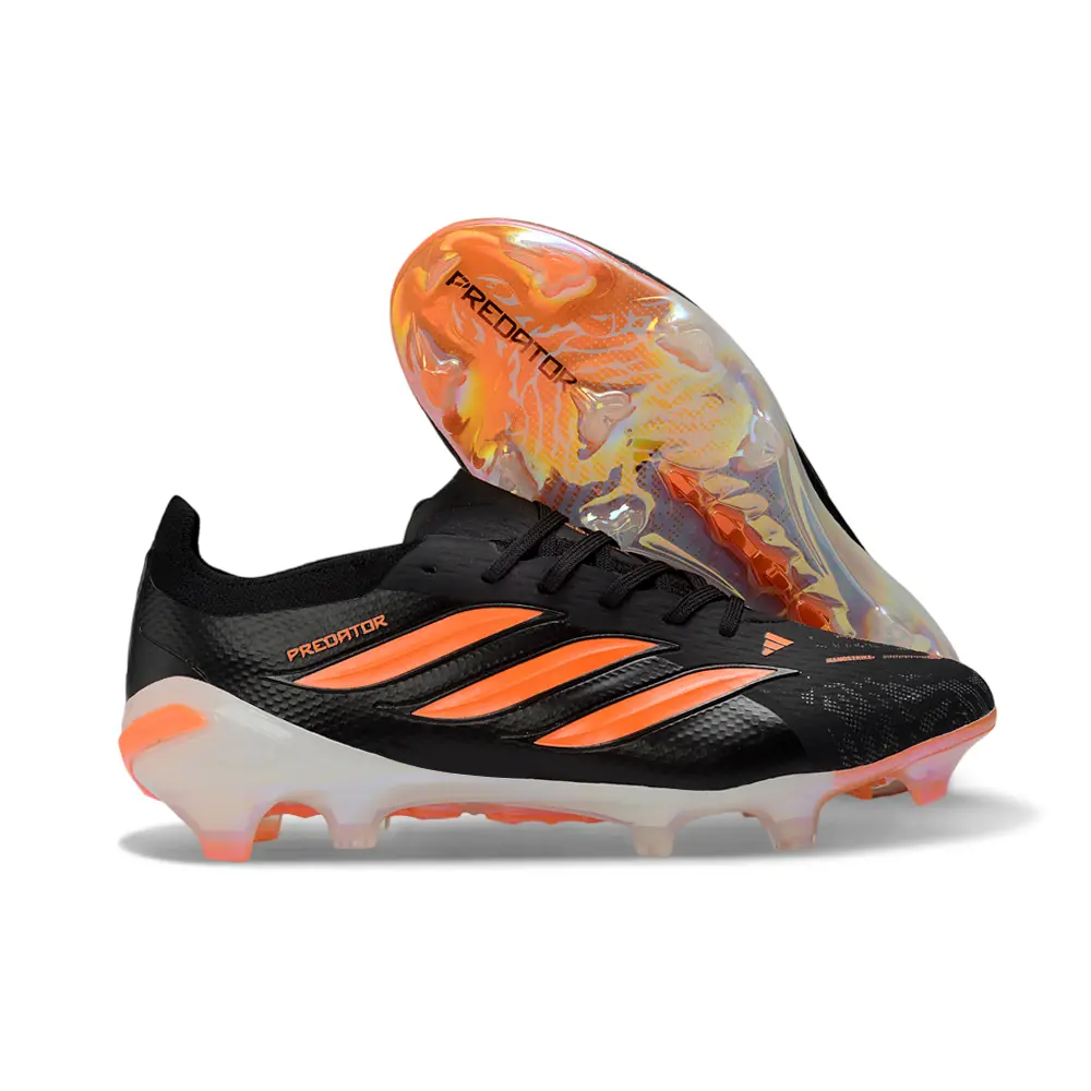 Chuteira Campo Adidas Predator 26 Elite FG Preto e Laranja