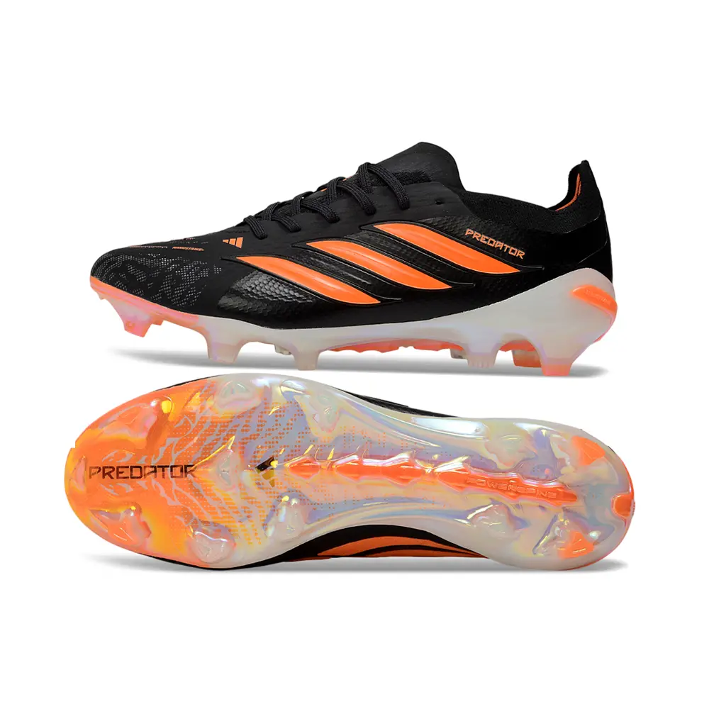 Chuteira Campo Adidas Predator 26 Elite FG Preto e Laranja