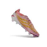 Chuteira Campo Adidas Predator 26 Elite FG Rosa e Dourada - imagem 3