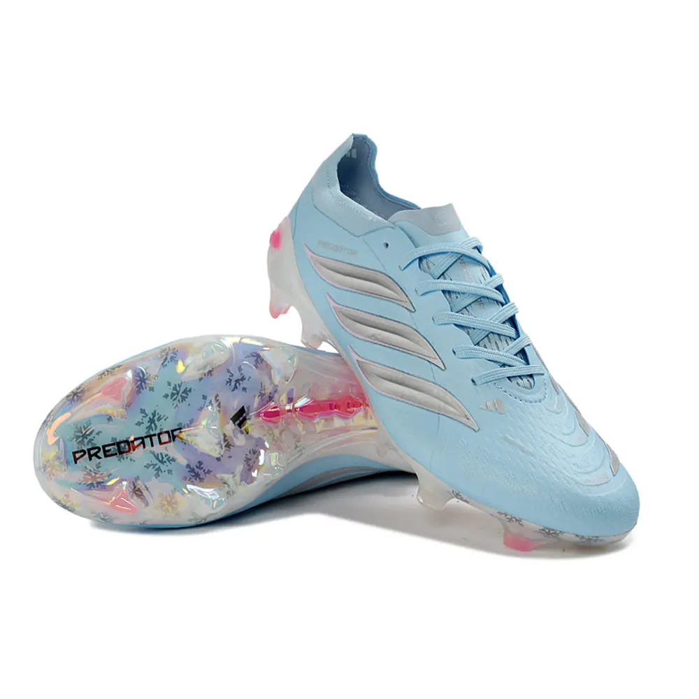 Chuteira Campo Adidas Predator 26 Elite FG Azul, Prata e Rosa