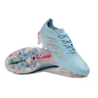 Chuteira Campo Adidas Predator 26 Elite FG Azul, Prata e Rosa - imagem 5