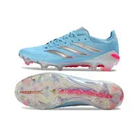 Chuteira Campo Adidas Predator 26 Elite FG Azul, Prata e Rosa - imagem 2