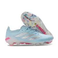 Chuteira Campo Adidas Predator 26 Elite FG Azul, Prata e Rosa - imagem 7