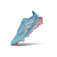 Chuteira Campo Adidas Predator 26 Elite FG Azul, Prata e Rosa - imagem 4