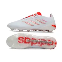 Chuteira Campo Adidas Predator 26 Elite FG Branco e Vermelho - Beckham - imagem 2