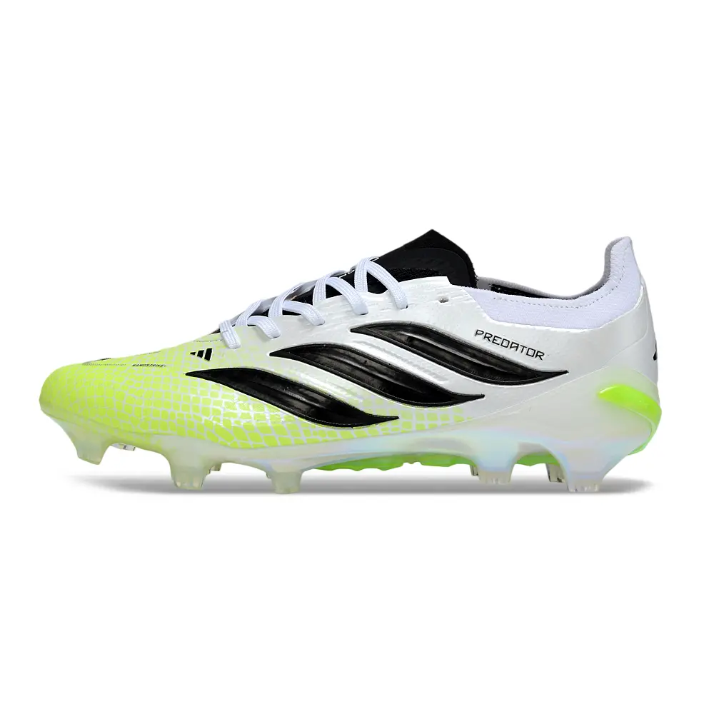 Chuteira Campo Adidas Predator 26 Elite FG Branco, Verde e Preto
