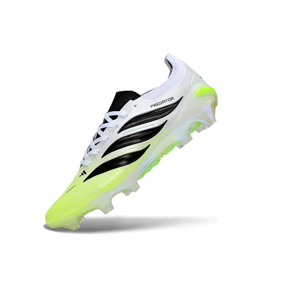 Chuteira Campo Adidas Predator 26 Elite FG Branco, Verde e Preto