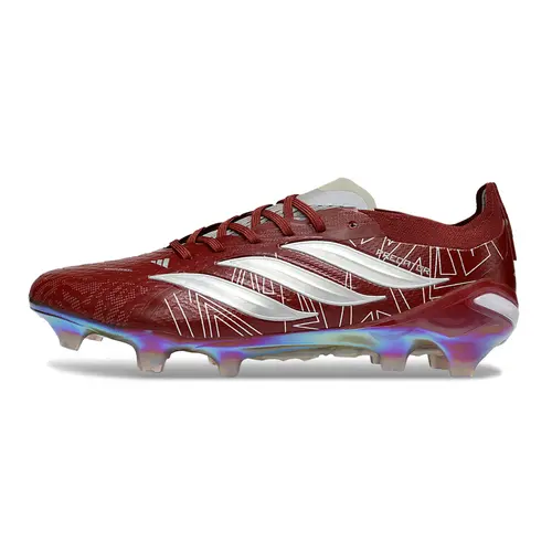 Chuteira Campo Adidas Predator 26 Elite FG Vermelho e Prata