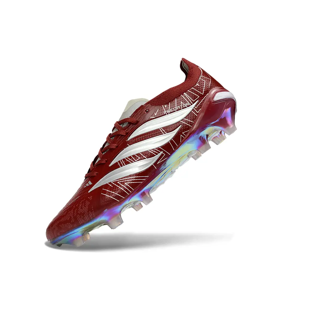 Chuteira Campo Adidas Predator 26 Elite FG Vermelho e Prata