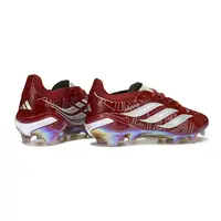 Chuteira Campo Adidas Predator 26 Elite FG Vermelho e Prata - imagem 6