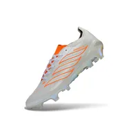 Chuteira Campo Adidas Predator 26 Elite FG Branco e Laranja - imagem 5