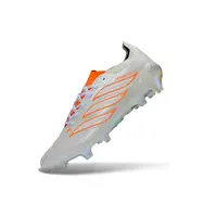 Chuteira Campo Adidas Predator 26 Elite FG Branco e Laranja - imagem 5