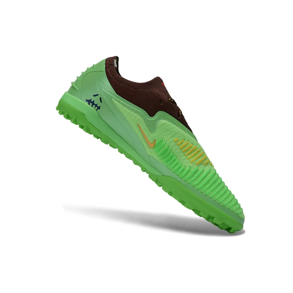 Chuteira Society Nike Phantom GX 6 Elite TF Verde e Marrom