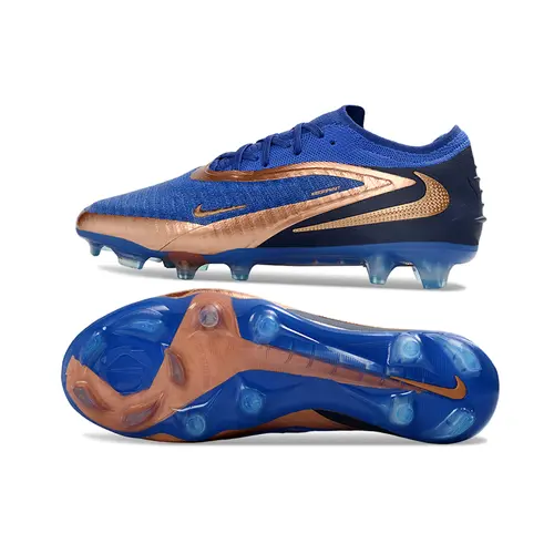 Chuteira Campo Nike Phantom GX 6 Elite FG Azul e Bronze