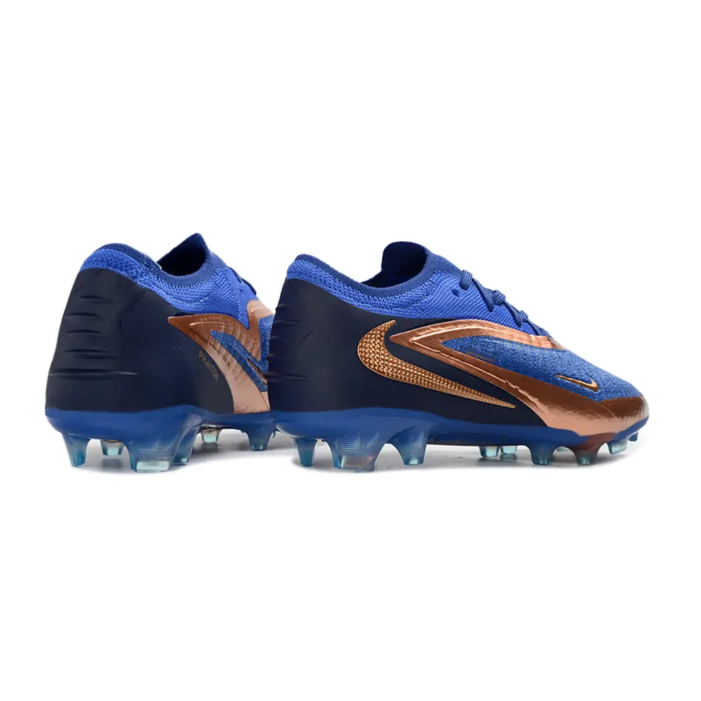 Chuteira Campo Nike Phantom GX 6 Elite FG Azul e Bronze
