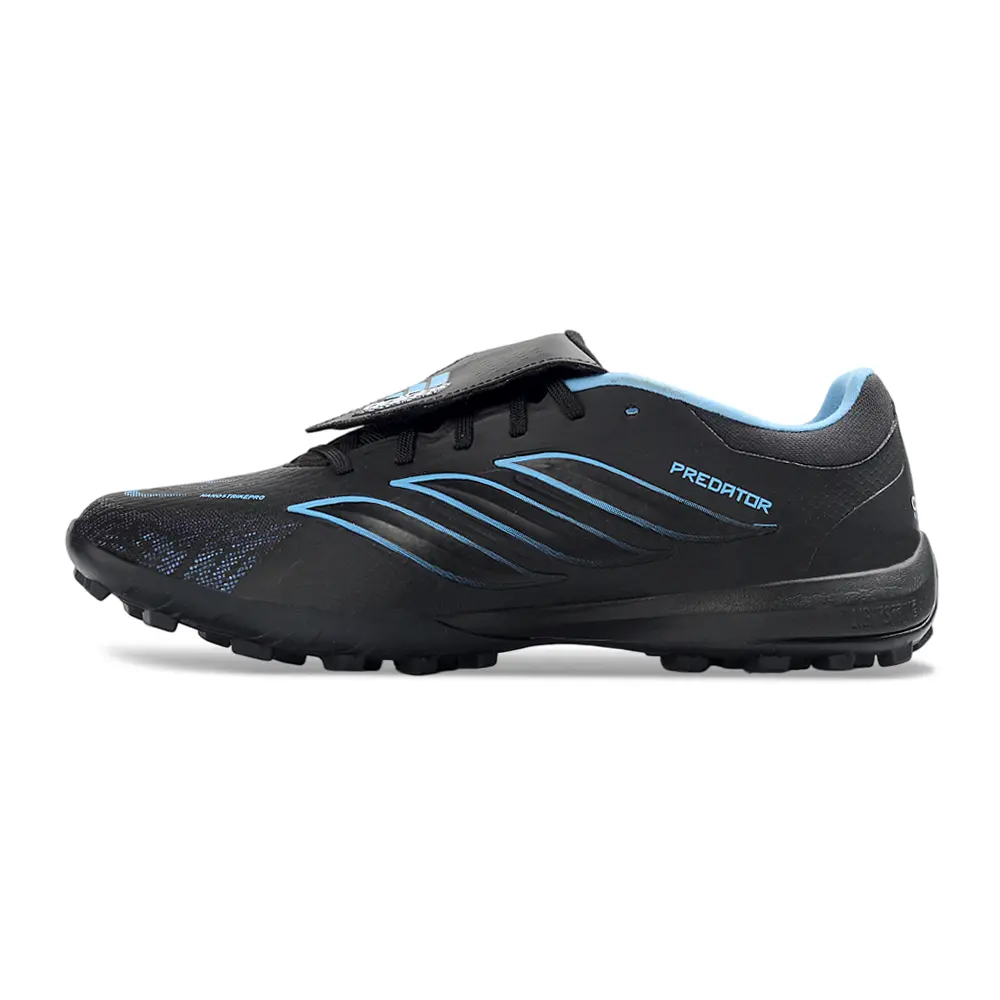 Chuteira Society Adidas Predator Tounge Elite 26 TF Preto e Azul