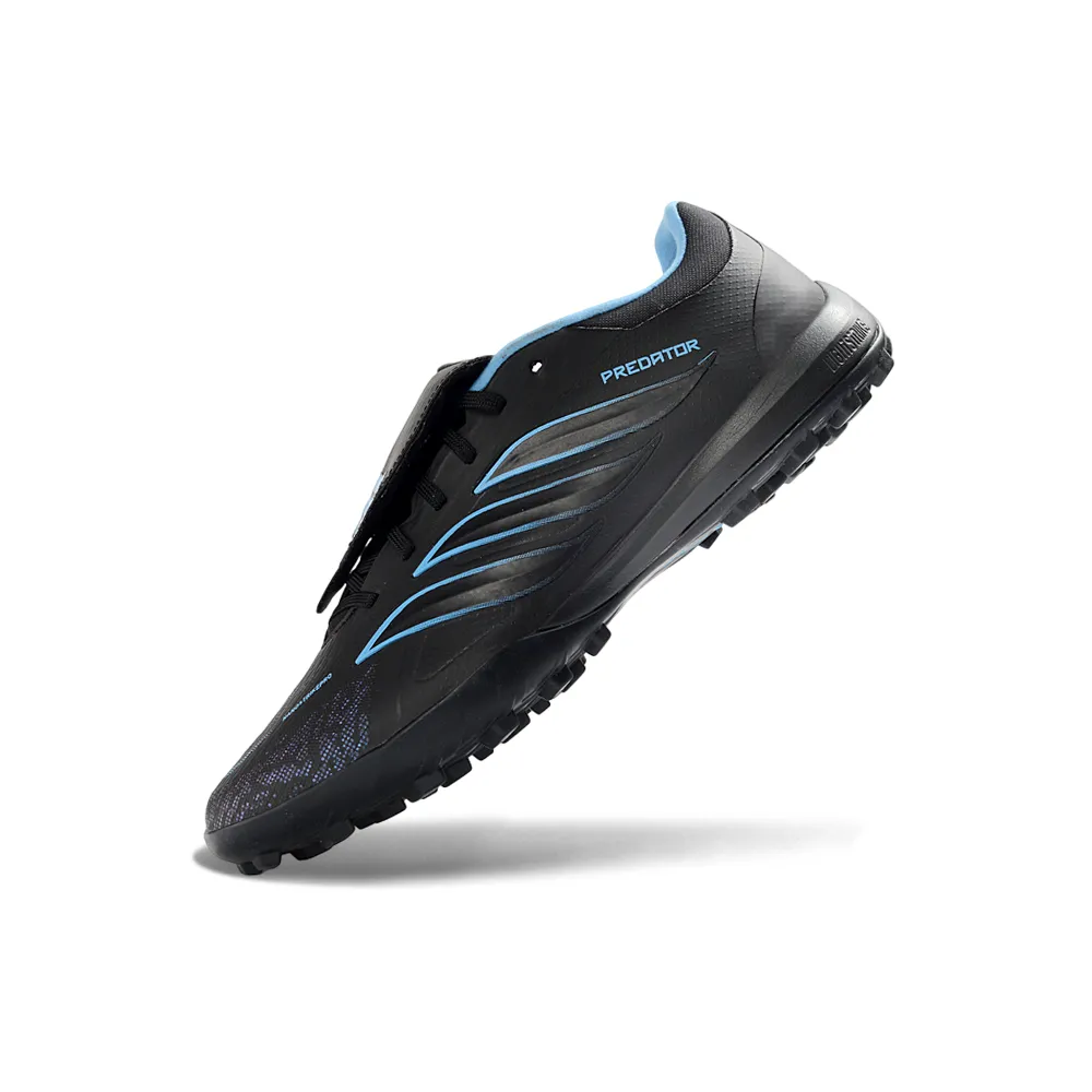 Chuteira Society Adidas Predator Tounge Elite 26 TF Preto e Azul