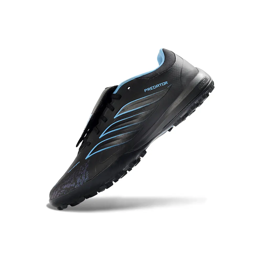 Chuteira Society Adidas Predator Tounge Elite 26 TF Preto e Azul