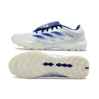 Chuteira Society Adidas Predator Tounge Elite 26 TF Branco e Azul - imagem 6